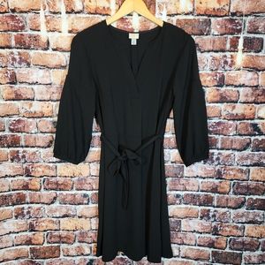 A New Day Black Puff Sleeves Dress